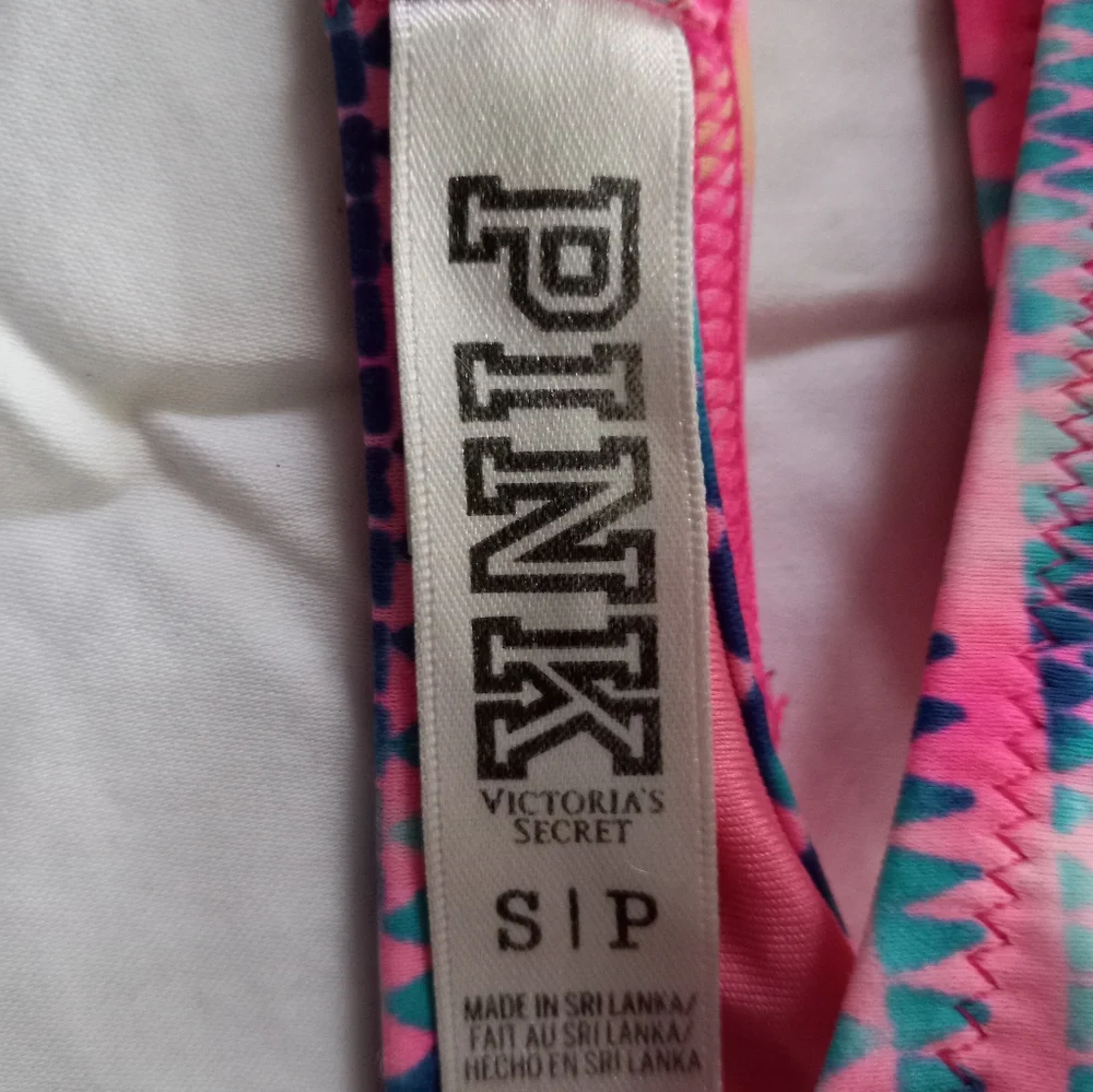 PINK Bikini Top in Pink & Blue Victoria's Secret  strappy - Picture 2 of 3